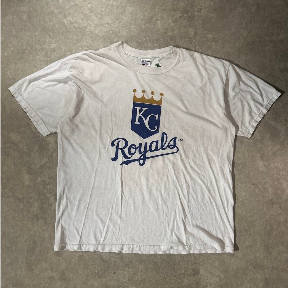 2000’s Vintage Kansas City Royals Script Logo White T-Shirt -XL